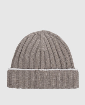 Brunello Cucinelli Khaki cashmere hat M2240900