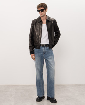 Juun.j Black leather jacket JC693ZP005