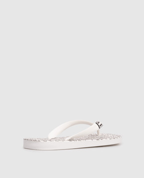DSQUARED2 Children's white flip-flops with logo 827963640