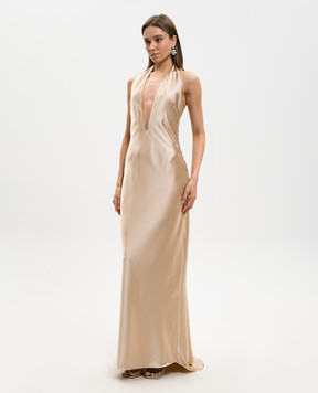 16Arlington Maren beige maxi dress with open back G120SS2601
