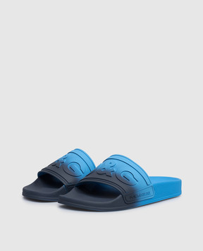 Dolce&Gabbana Baby blue sliders with a gradient effect DD0320A56313940