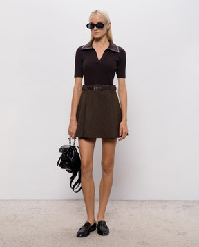 Simkhai Brown double-layered mini dress 5261028K