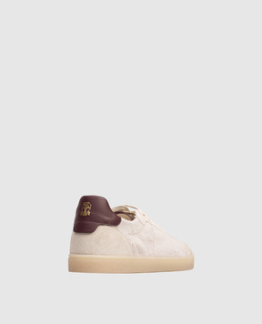 Brunello Cucinelli Beige combination sneakers with emblem MZUTSGJ344