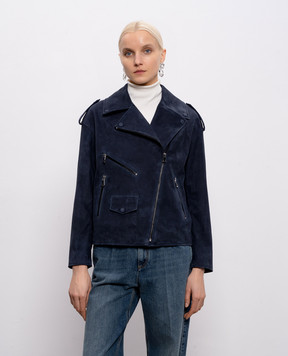 Babe Pay Pls Blue suede leather jacket 2106УК2SUEDE