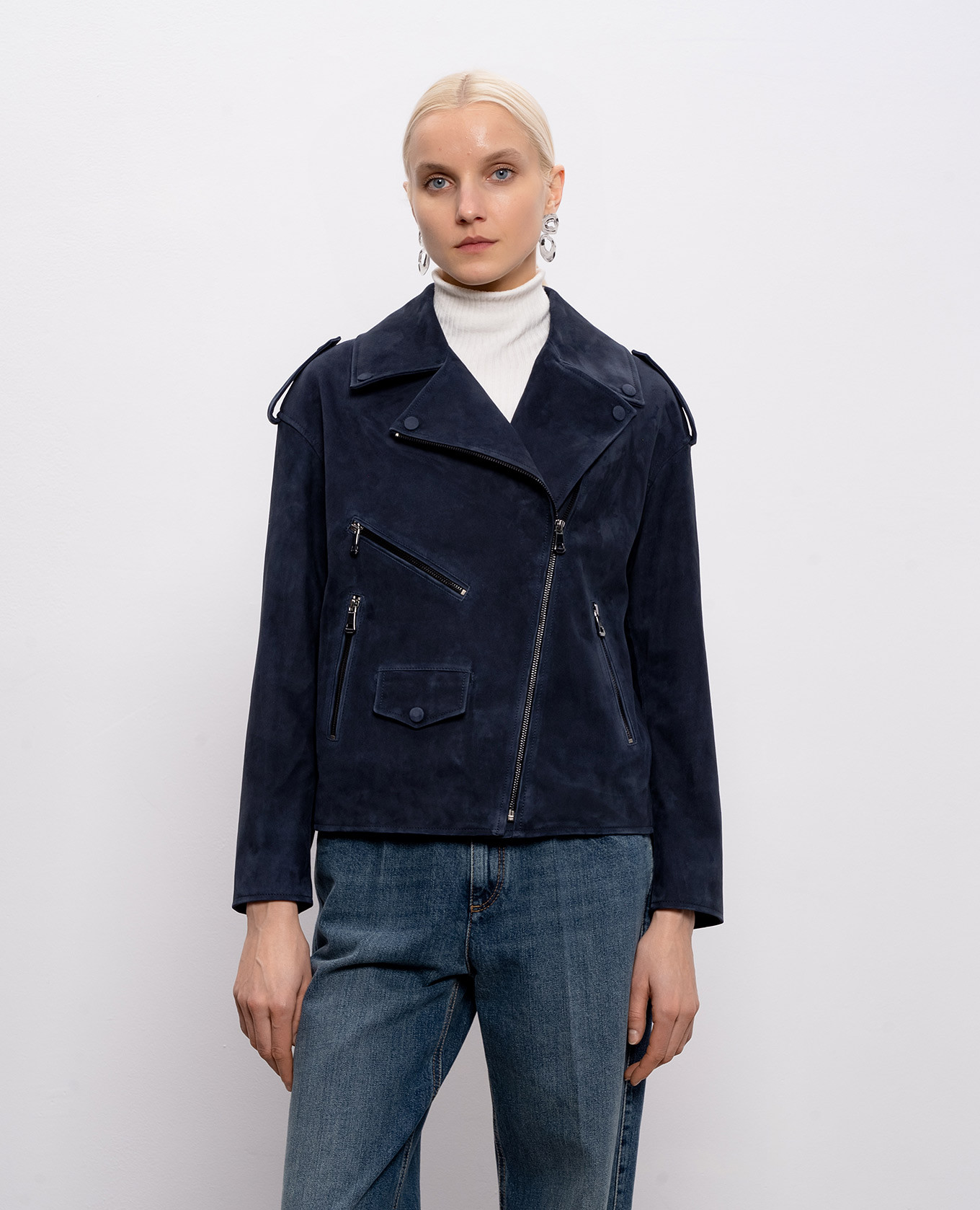 Blue suede leather jacket Babe Pay Pls 3