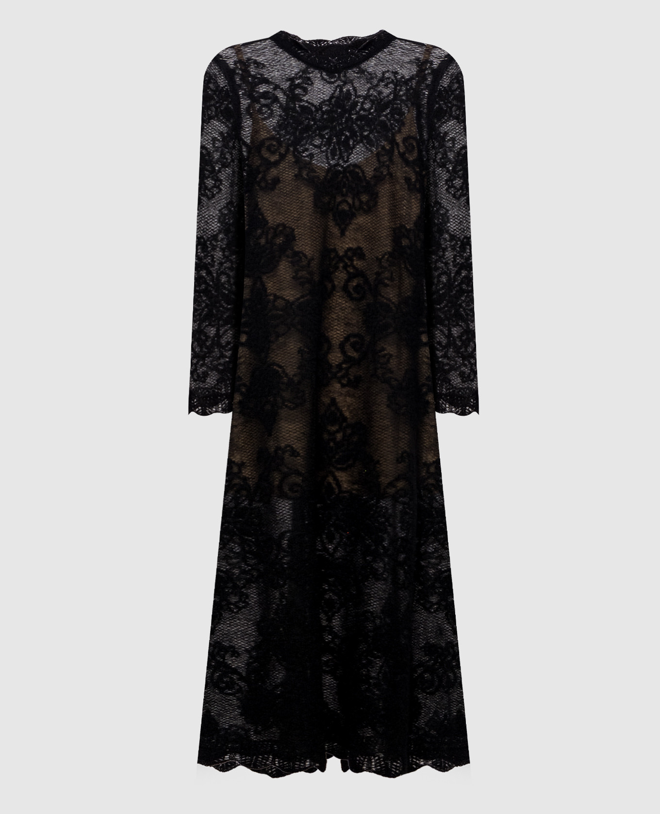 Black alpaca wool dress