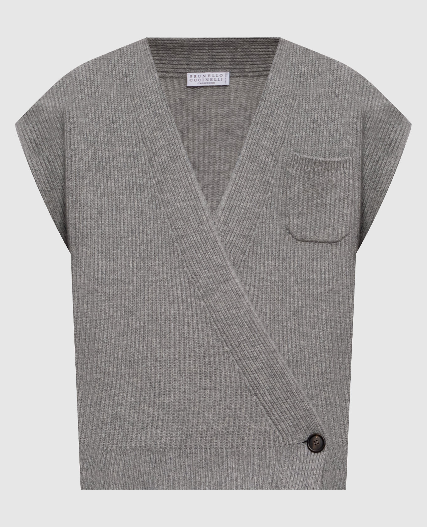 Gray cashmere vest Brunello Cucinelli
