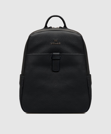Johnny navy leather backpack