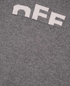 Off-White Children's gray hoodie with wool 44BHU001F5K001