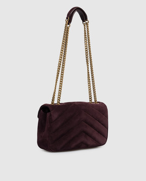 Saint Laurent Loulou purple suede bag 801437AAEY6