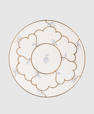 White porcelain serving plate Feston e Cadena