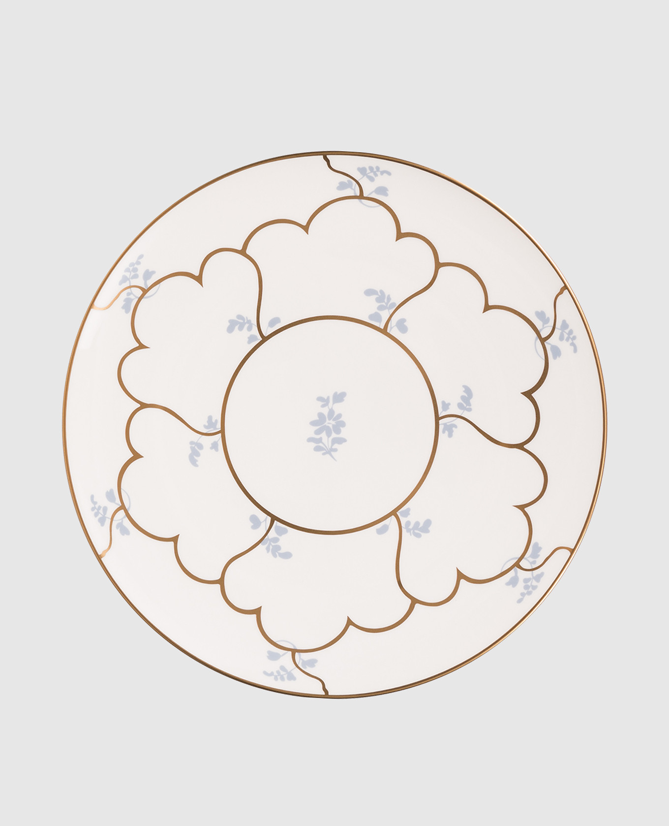 White porcelain serving plate Feston e Cadena