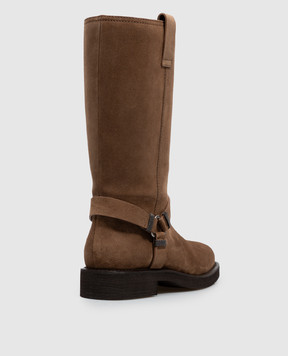 Brunello Cucinelli Brown suede boots MZSFG3408