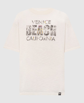 Palm Angels Surf Club ivory t-shirt PAMAA003JR005