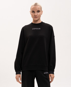 Moncler Black sweatshirt with logo L20938G0001489AZY