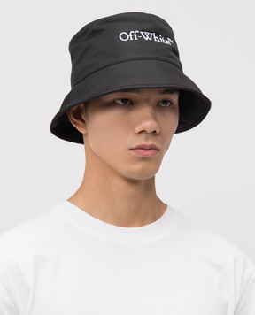Off-White Black Panama with logo embroidery OMLA034C99FAB006