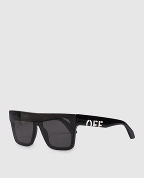 Off-White Black Columbus sunglasses with OFF logo print OW10011007146