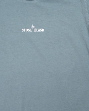 Stone Island Children's blue T-shirt with logo print L2S162100006S051068