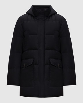 Peserico Blue down jacket with wool R52244D2574