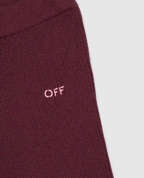 Off-White Children's burgundy wool pants 44GHG002F26K001