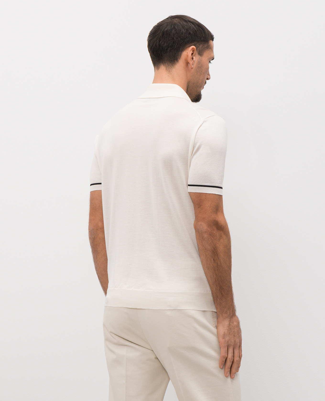 White cashmere and silk polo shirt Tom Ford 4