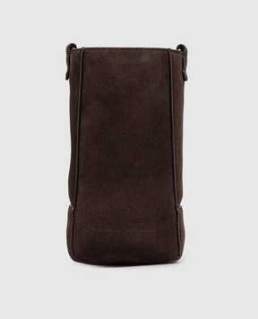 Brunello Cucinelli Brown suede bag with monil chain MWDLD2739P