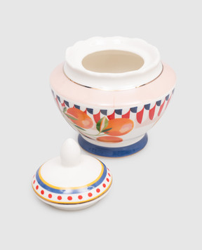 Baci Milano White porcelain sugar bowl Dolce Vita SUGDOL01