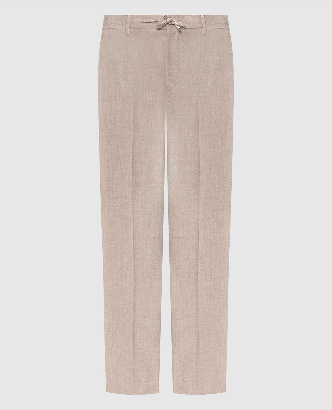 Beige wool and silk pants