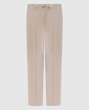 Stefano Ricci Beige wool and silk pants M1T8000016WK002V