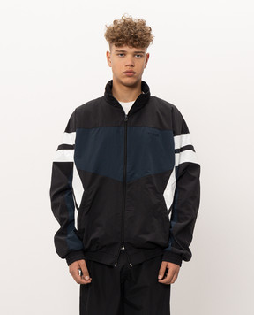 Vetements Black sports jacket with logo embroidery MH27TJ107B