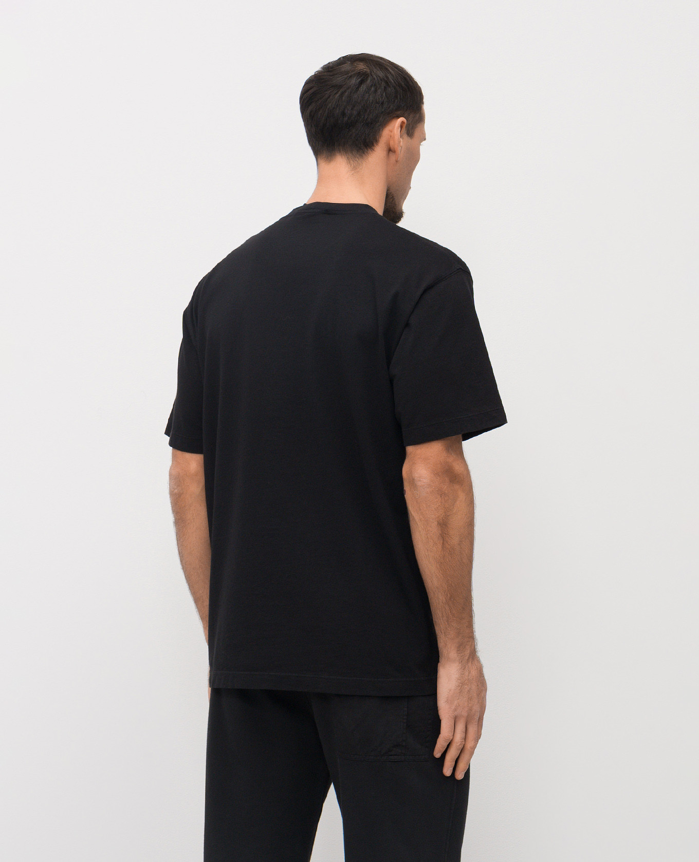 

Black T-shirt with logo patch Stone Island