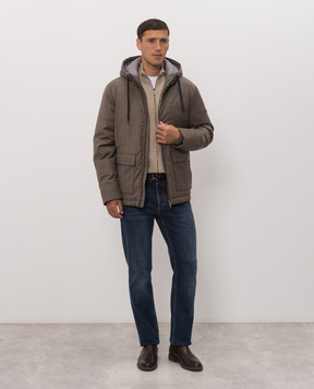 Peserico Beige wool and cashmere cardigan R59532F129V470