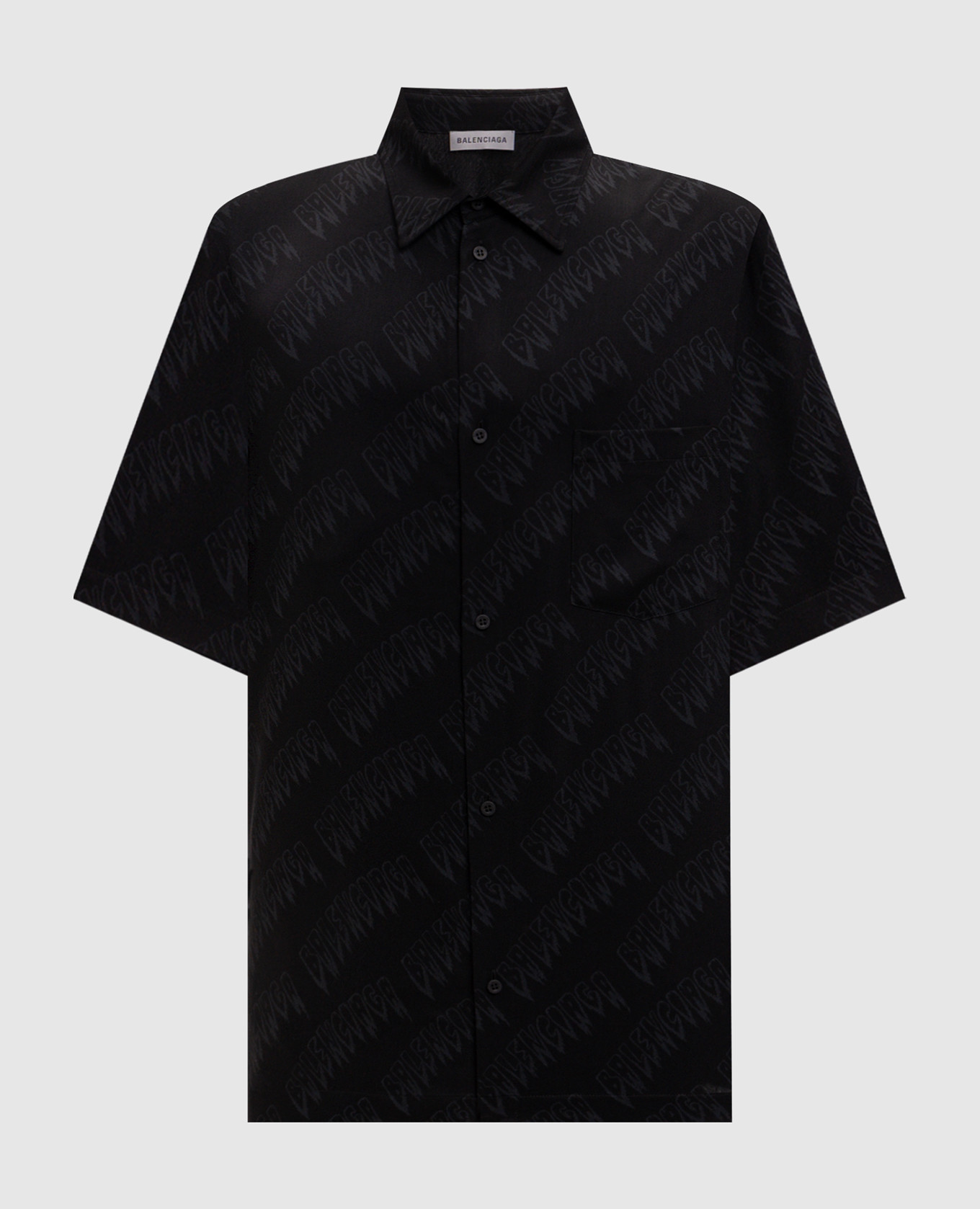 Black shirt with logo print