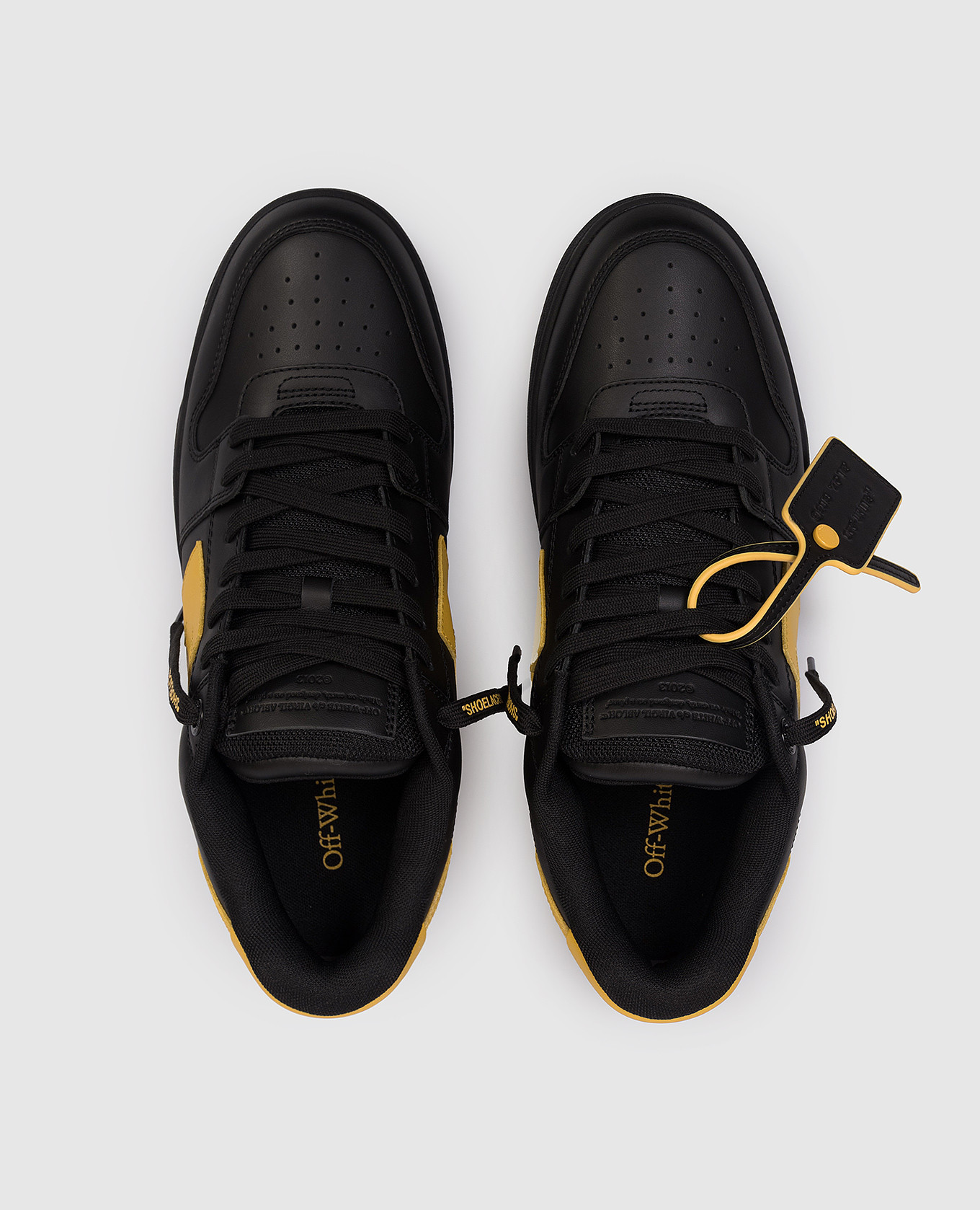 

Out Of Office black leather sneakers with contrast logo Off-White