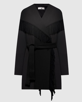 Twinset Black jacket with fringe 262LI2CAA