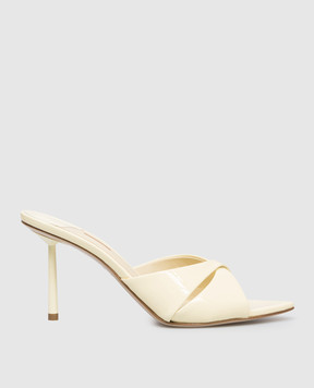 Le Silla SHIRLEY yellow patent mules 6621F080BXPPGSM
