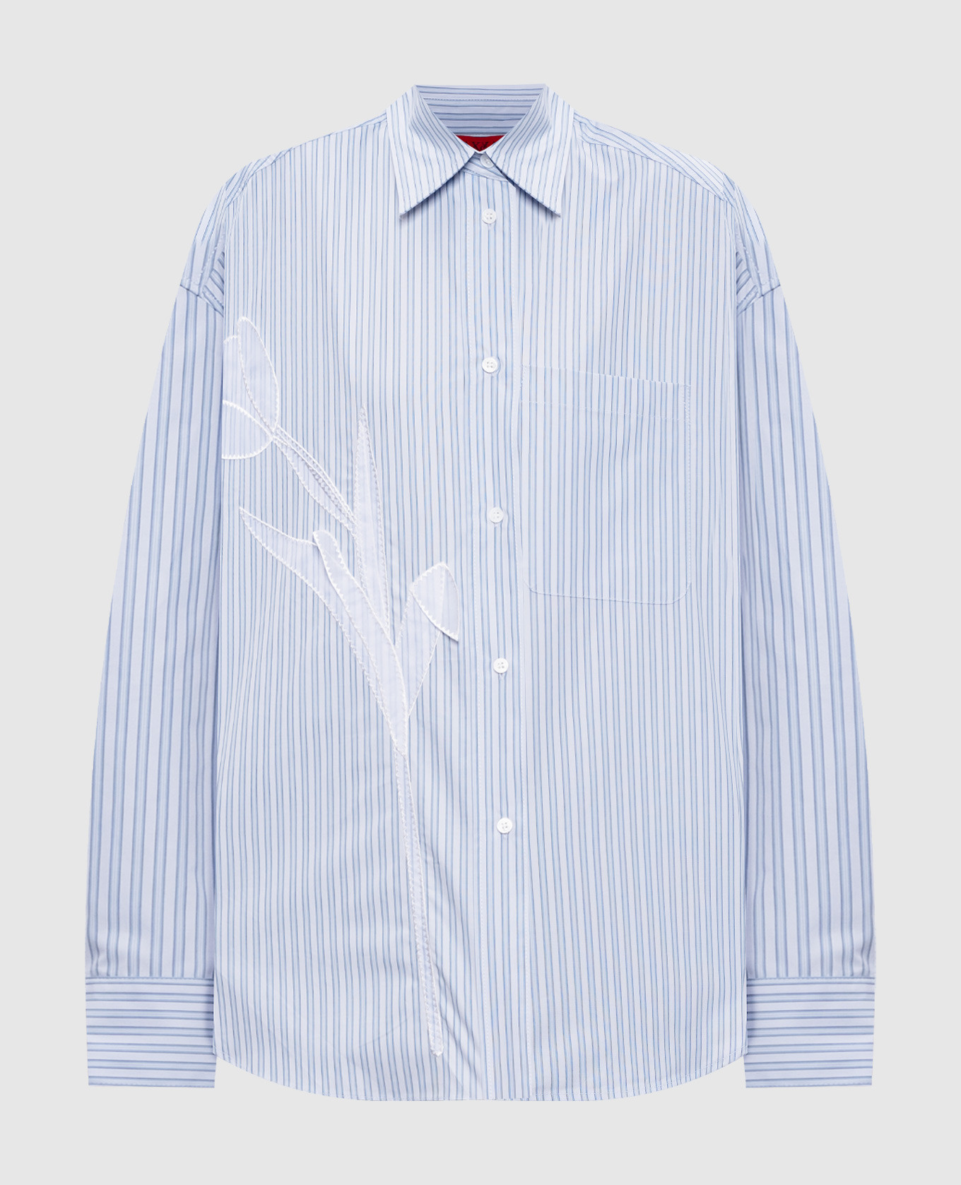 

CANNETI blue striped shirt with floral applique Max & Co, Light blue