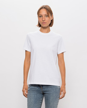Balmain White T-shirt with monogram embroidery TS0000000016