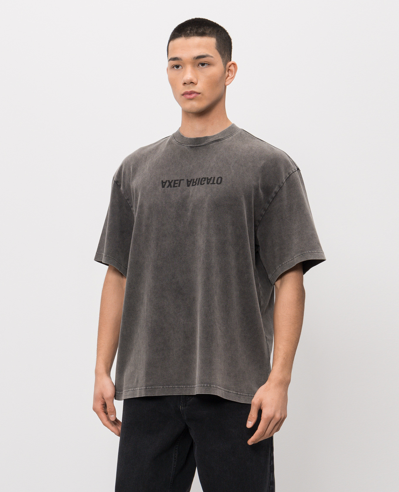 

DISTORT gray T-shirt with logo print Axel Arigato, Grey