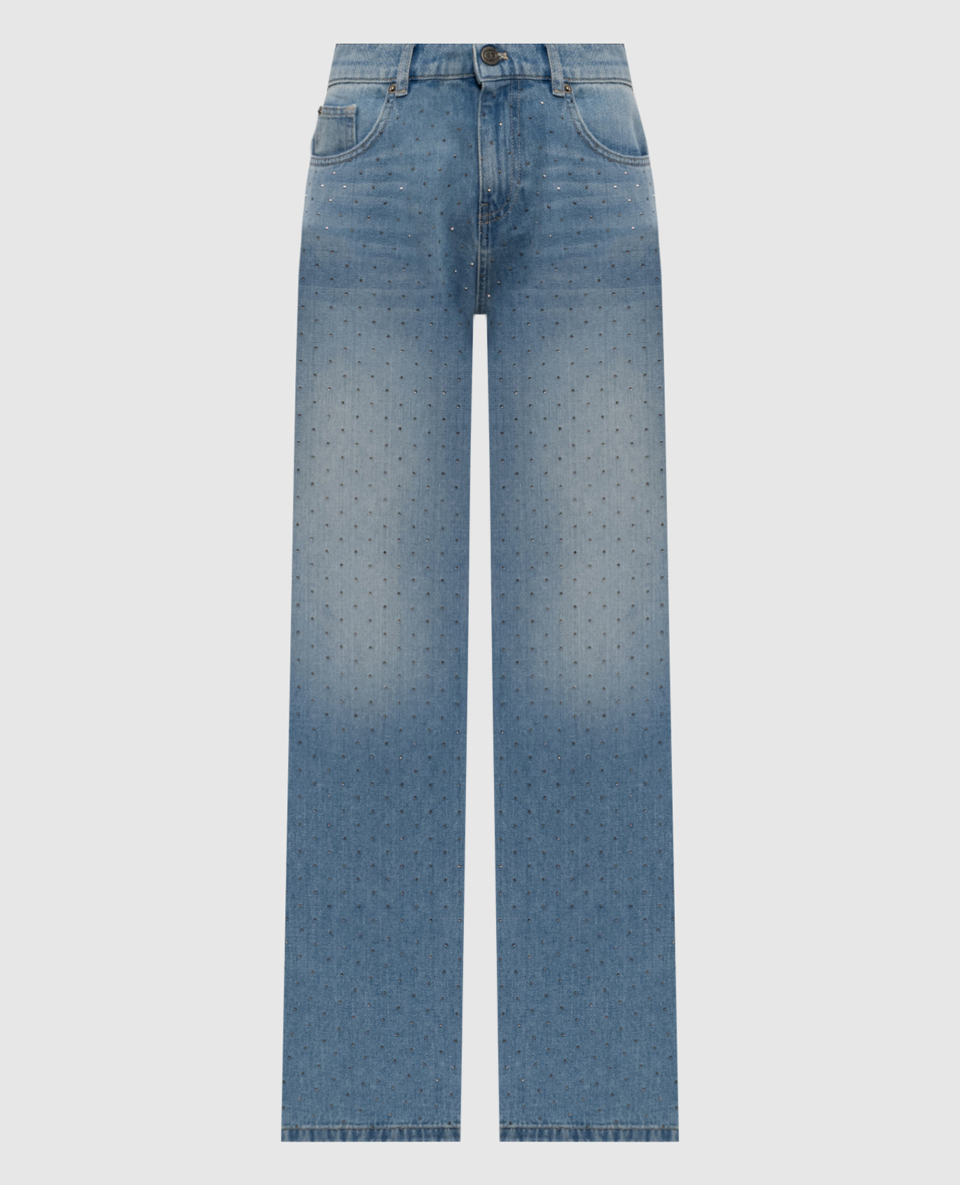 

Blue jeans with crystals Twinset, Light blue