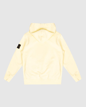 Stone Island Children's yellow hoodie with logo patch L2S166100003S0A2068