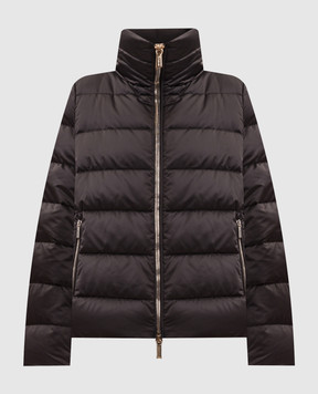 MooRER Dark brown down jacket ARGENTEA ARGENTEASE3