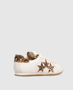 AMIRI LEOPARD PACIFIC white leather sneakers with animal print AWSNSN1032