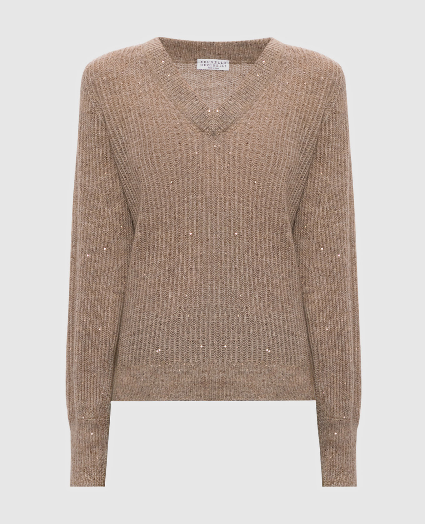 Brown pullover with wool