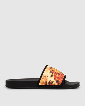 Palm Angels Palm on Fire Sliders PMIC013F24MAT001