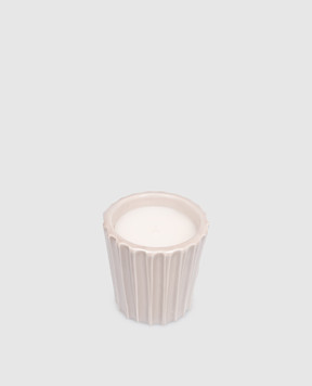Brunello Cucinelli Beige scented candle in a ceramic candle holder MLCANDRV2