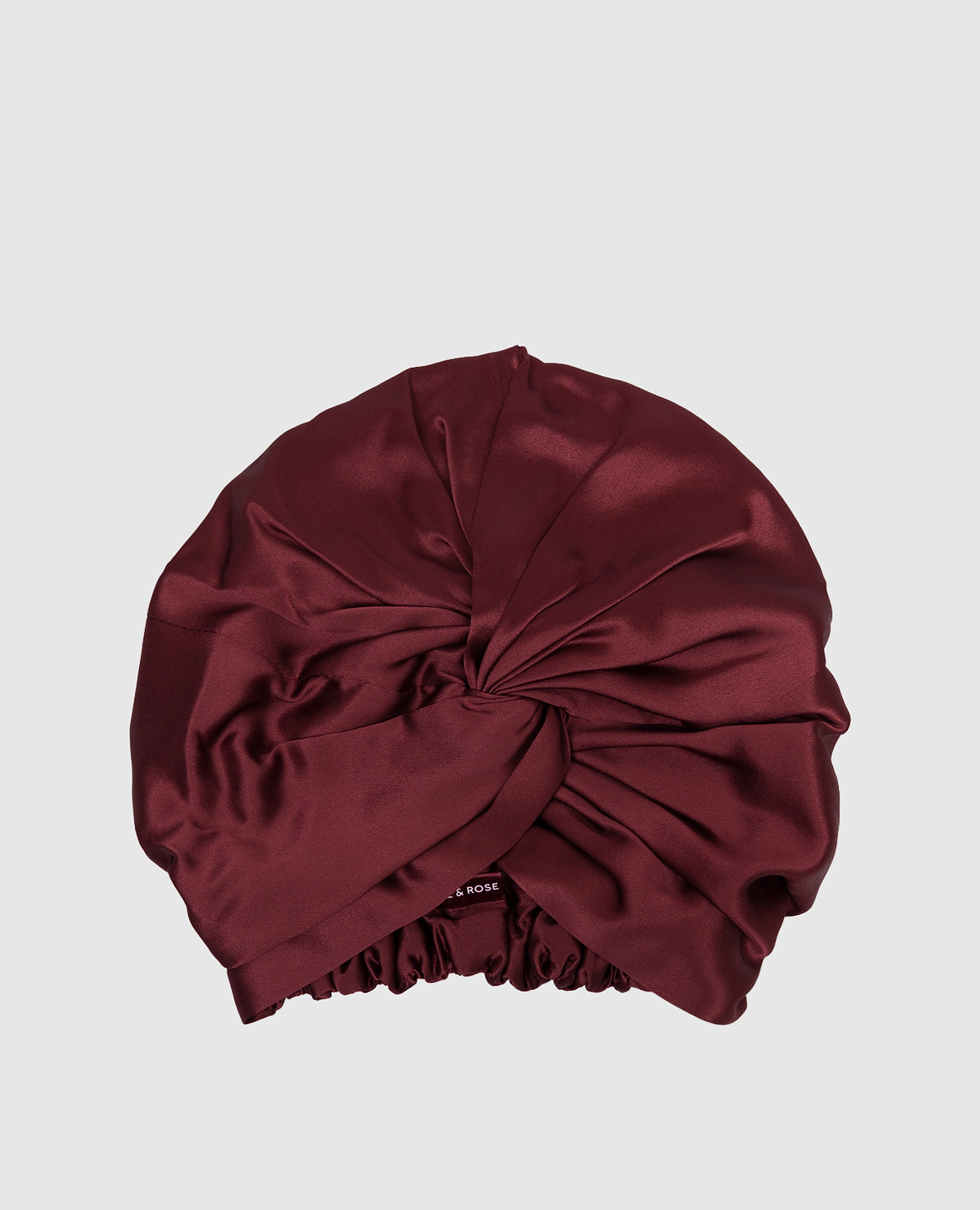 Burgundy silk sleep cap