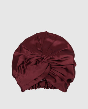 Dore & Rose Burgundy silk sleep cap PREMIUMSILKBONNET