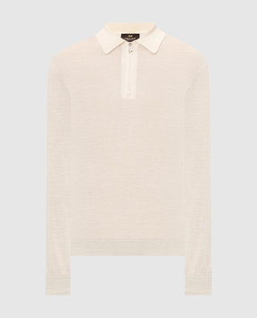 Enrico Mandelli Ivory wool polo shirt 4K167A5274