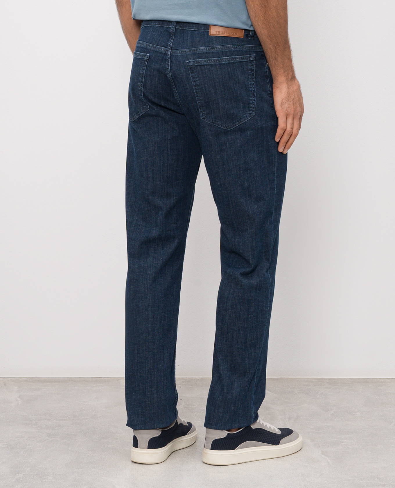 

Blue jeans with logo patch Trussardi